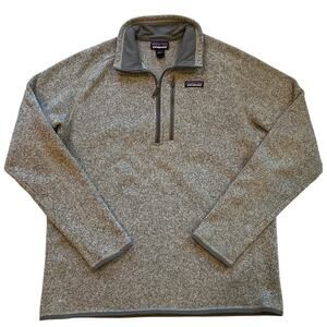Patagonia Better Sweater Mens Size Large Gray Fleece Pullover 1/4 Zip Outdoor